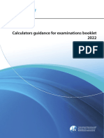 Calculators Guidance For Examinations Booklet 2022