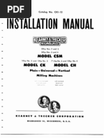 Kearney and Trecker Installation Manual