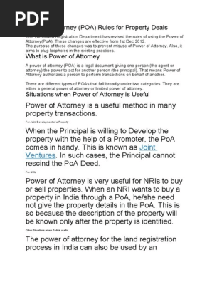 Power of Attorney