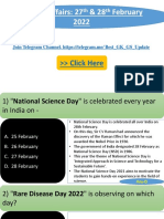 27th & 28th February Current Affairs 2022