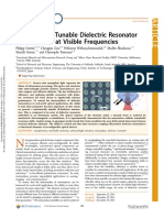 Mechanically Tunable Dielectric Resonator Metasurfaces at Visible Frequencies