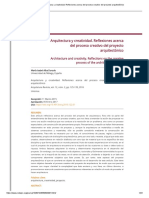 Arquitectura y Creatividad. Reflexiones Acerca Del Proceso Creativo Del Proyecto Arquitectónico