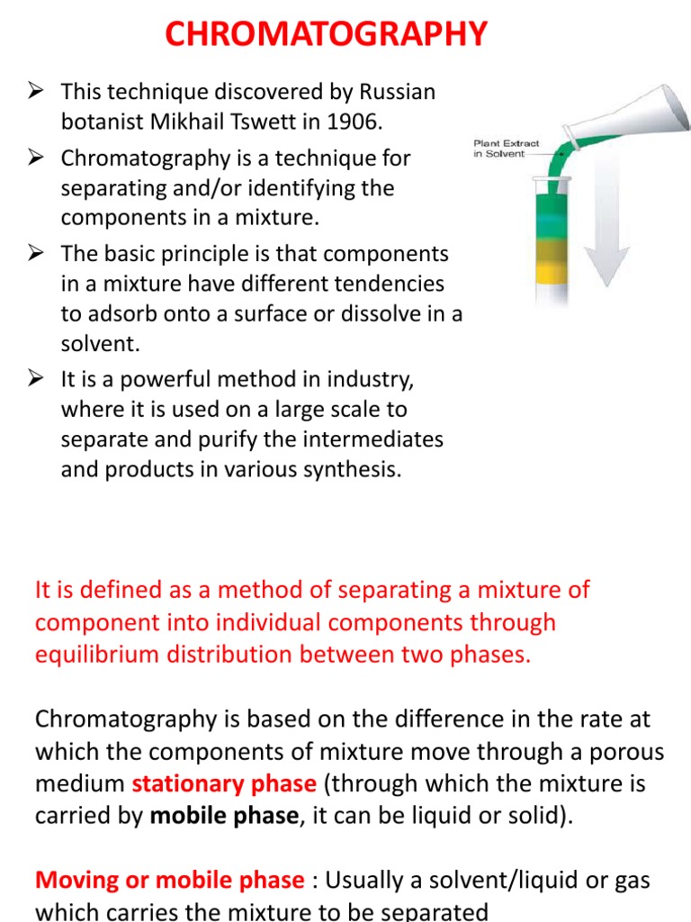 Chromatography PDF Chromatography Elution