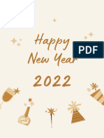 Brown Illustration Happy New Year 2022 Poster