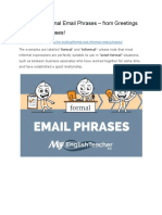 Formal Email Phrases