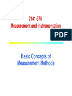 2141-375 Measurement and Instrumentation: Basic Concepts of Measurement Methods