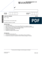 Cambridge IGCSE: Computer Science 0478/12