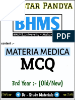 Materia Medica - MCQ - 3rd - BHMS - (Old, New)