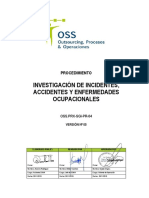 OSS - prx-SGI-PR-04 Investigación de Inc. Inc. Peligro, Accidente, Enf. Ocup