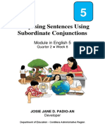 English5 q2 Mod6 Composingsentencesusingsubordinateconjunctions v1
