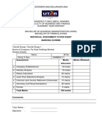 Individual Assignment Cover Sheet Marking Scheme