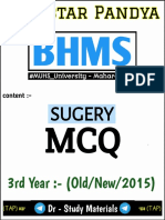 Surgery - MCQ - 3rd - BHMS - (Old, New, 2015)