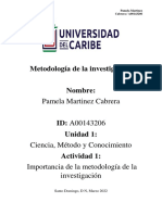 Unidad 1 - Actividad 1 Metodología de La Investigacion