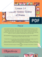 Lesson 1.4 Literary Genres: Genres of Drama: Arellano University