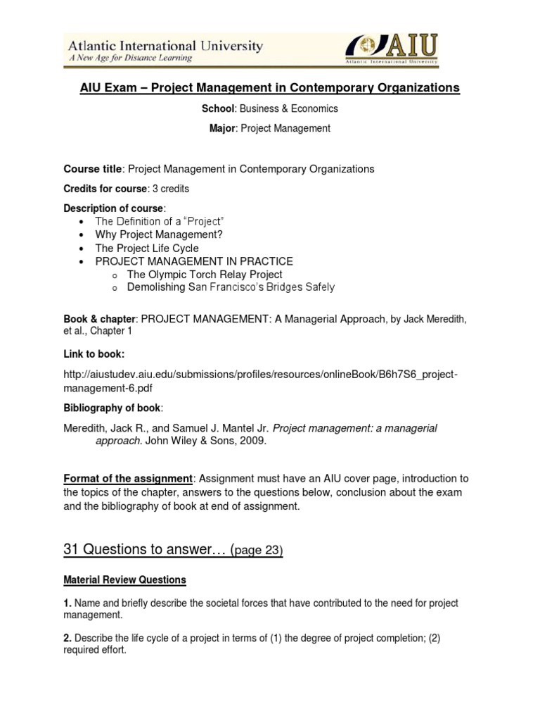 Project Management Overview and Practices | PDF