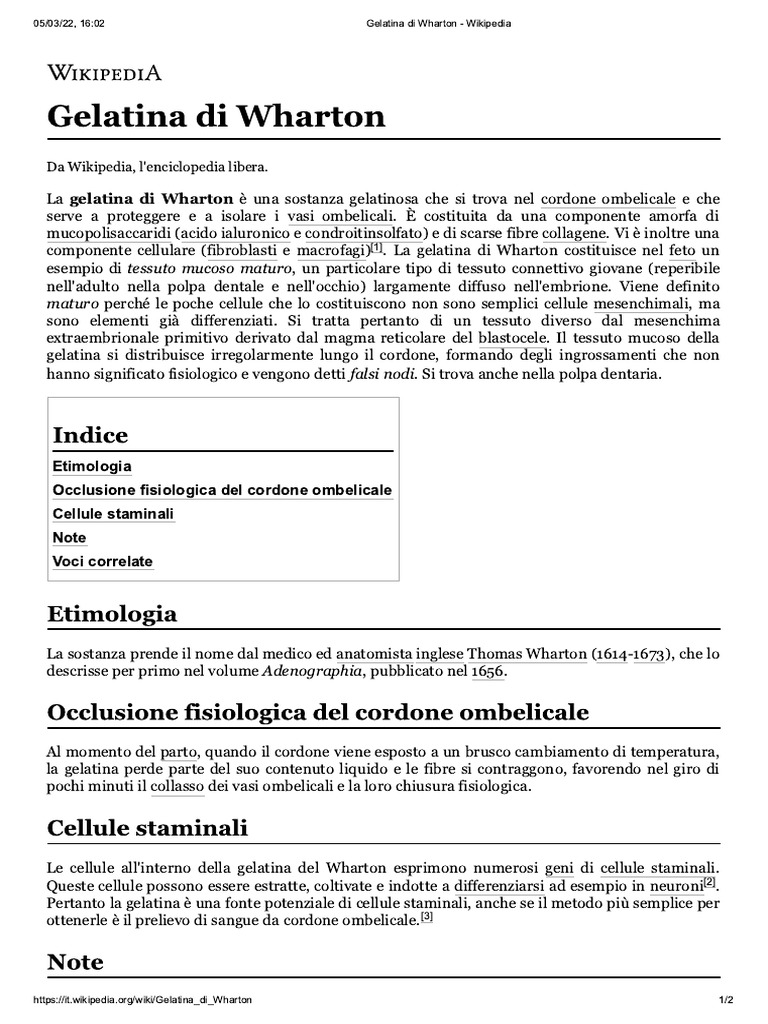 Gelatina Di Wharton Wikipedia PDF