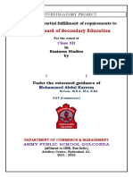 Central Board of Secondary Education: An Investigatory Project