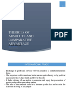 Theories of Absolute and Comparative Advantage (2019