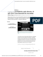 A janela partidária está aberta. O que deve movimentá-la em 2022 _ Nexo Jornal