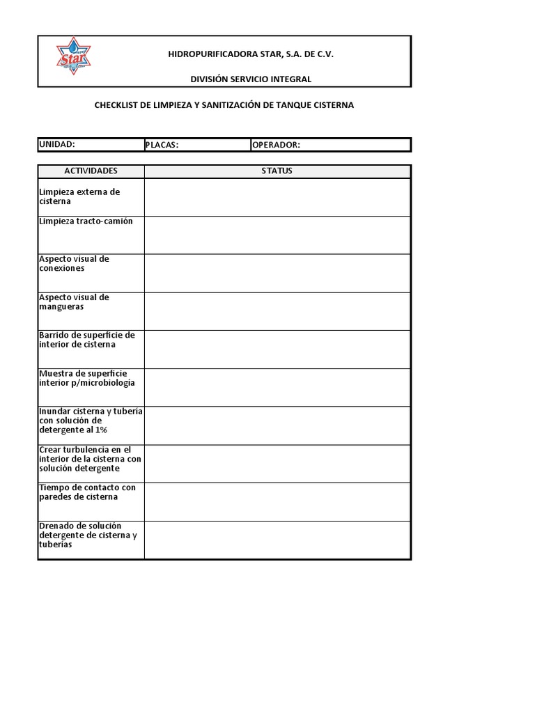 Checklist y Bitacora | PDF