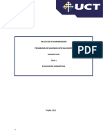 Evaluación diagnóstica Tesis I Facultad de Humanidades