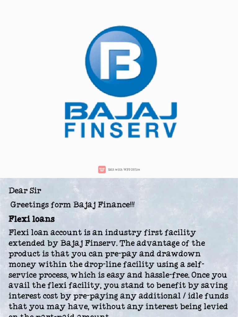 Bajaj 2024 flexi loan