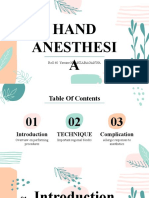 Hand Anesthesi A: Roll 60 Yassine NSANZABAGANWA