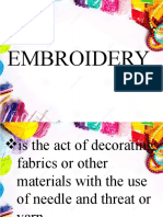 EMBROIDERY TECHNIQUES AND MATERIALS