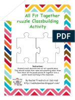 We All Fit Together Puzzle Classbuilding Activity: by Rachel Friedrich at Sub Hub