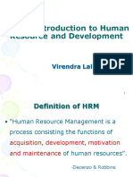 Unit 1. Introduction To Human Resource and Development Final