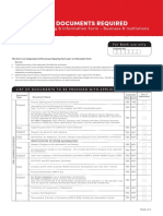 Checklist of Documents Required: With Account Opening & Information Form - Business & Institutions