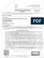 Autorización prestación servicios tratamiento residuos peligrosos