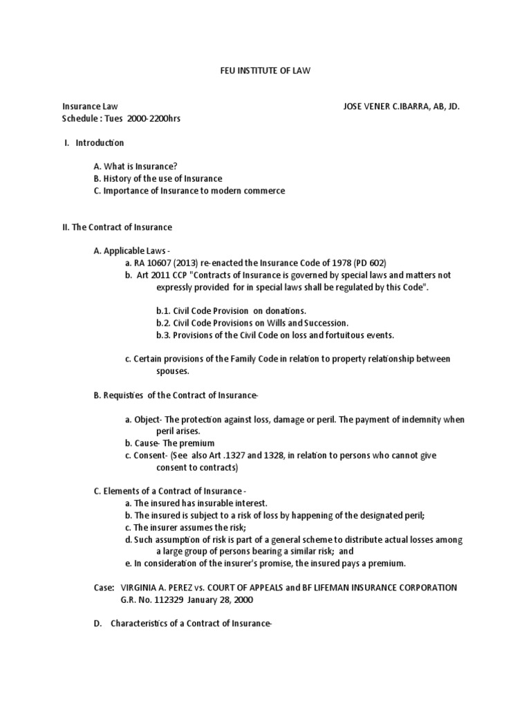 Comprehensive Guide to Insurance Law | PDF | Insurance | Surety