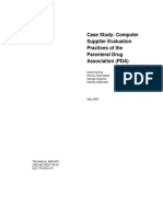 Case Study: Computer Supplier Evaluation Practices of The Parenteral Drug Association (PDA)
