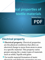 Electrical Properties of Textile Materials: Farzana Faiza