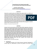 Analisis Penerapan Metode Activity Based Costing (ABC) Dalam Menentukan Tarif Jasa Rawat Inap Di RSUD Kota Prabumulih