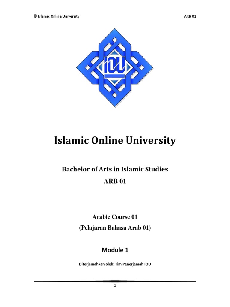 ARB 101 Modul 01 | PDF | Kajian Bahasa Asing