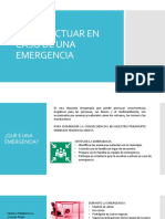 Como Actuar en Caso de Una Emergencia