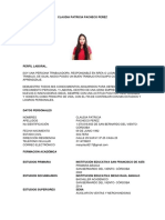 Perfil laboral Claudia Pacheco