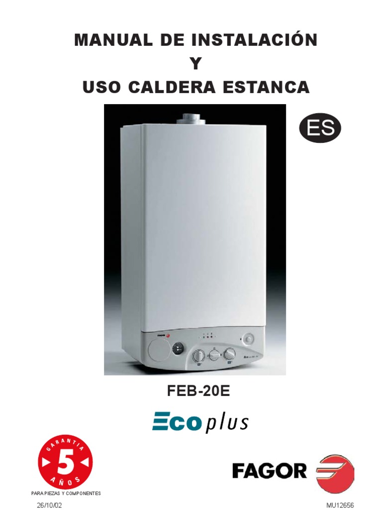 Manual Caldera Fagor CE20E Caldera Gases