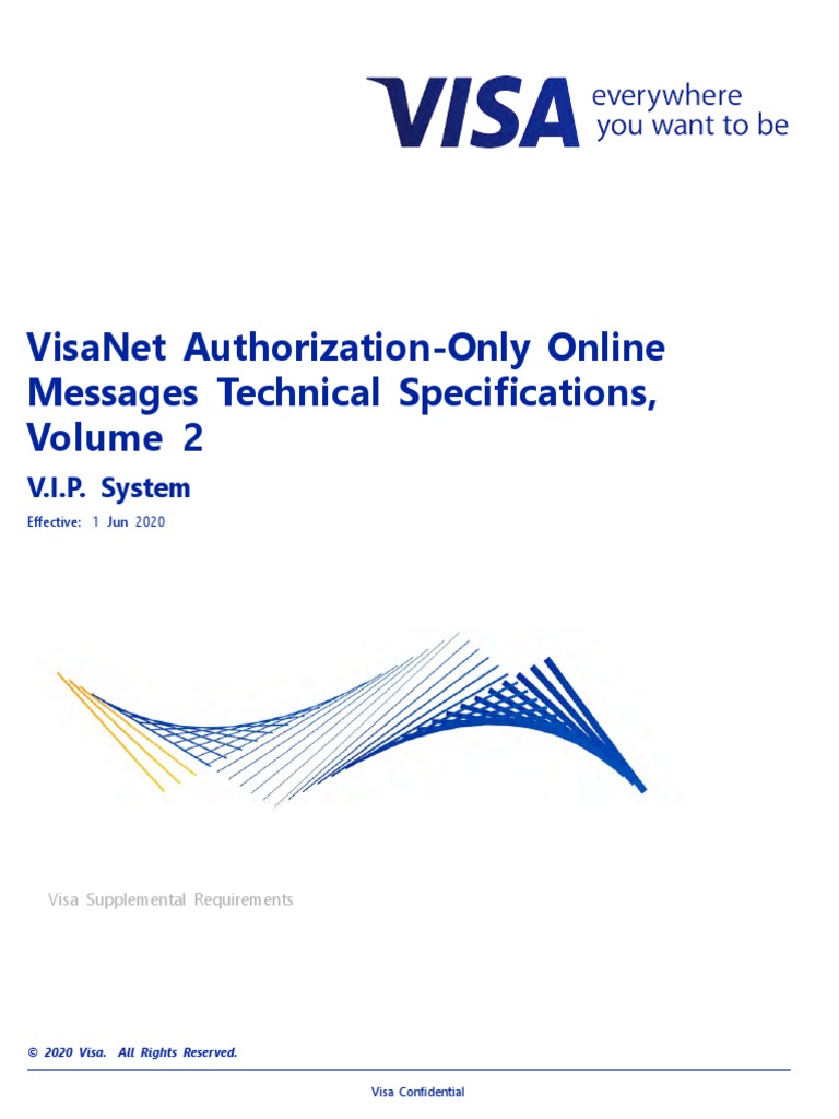 Visanet Authorization Only Online Messages Technical Specifications ...