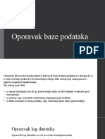 Oporavak Baze Podatka