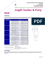 High Strength Sucker & Pony Rod: Dimensions