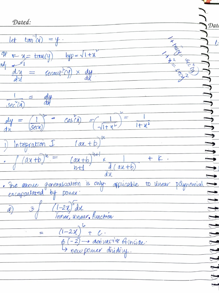 Differential Of Tan 1 X