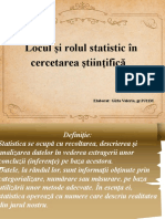 Loc rol statistic în cercetarea științifică