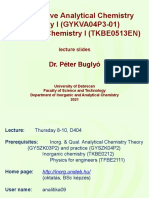 Quantitative Analytical Chemistry Theory I (GYKVA04P3-01) Analytical Chemistry I (TKBE0513EN)