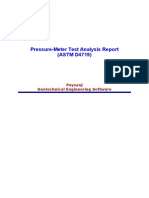 Pressure-Meter Test Analysis Report (ASTM D4719) : Peysanj Geotechnical Engineering Software