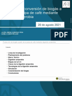 Producción de Biogás A Partir de La Digestión Anaerobia de La Pulpa de Café. Off