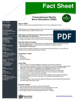 Fact Sheet: Transcutaneous Electric Nerve Stimulation (TENS)