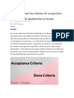 Diferencia Entre Los Criterios de Aceptación y Los Criterios de Finalización en Scrum